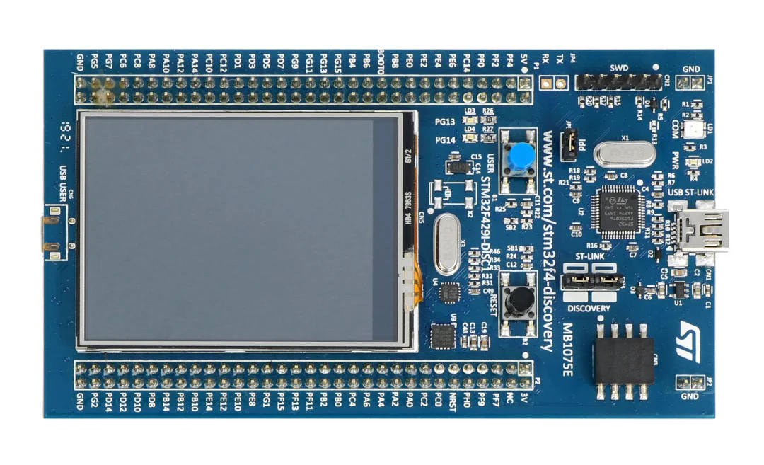 Discovery kit with STM32F429ZI MCU * New order code STM32F429I-DISC1 (replaces STM32F429I-DISCO)